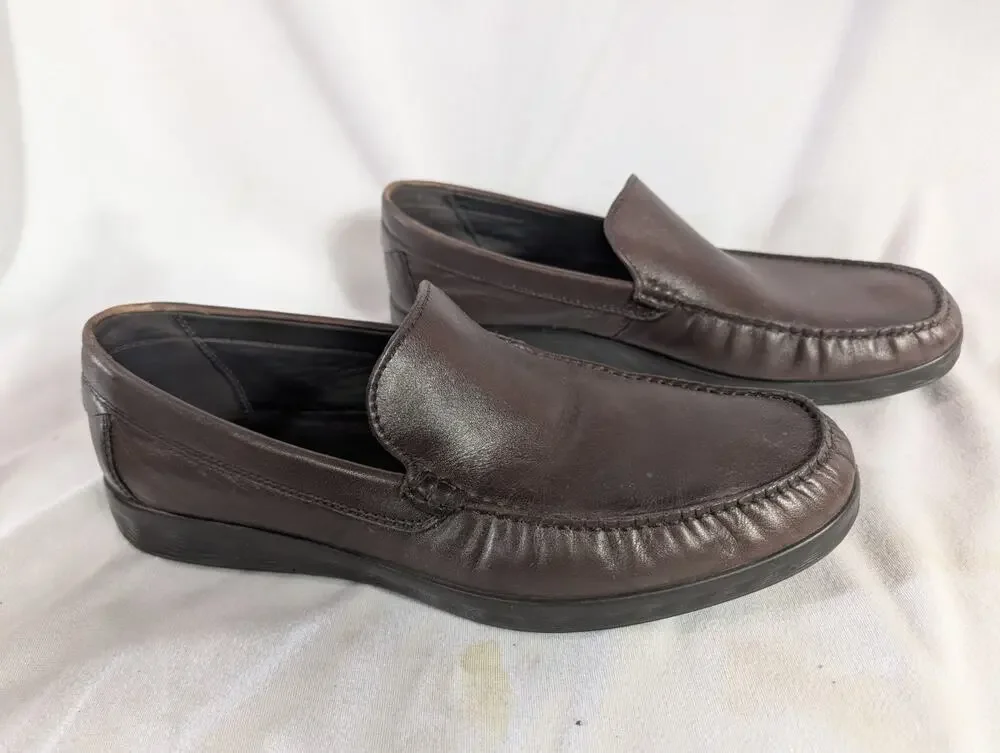 ECCO Lite Moc Classic Leather Moccasin Loafer Men’s Sz 47 13/13.5 US Cocoa Brown